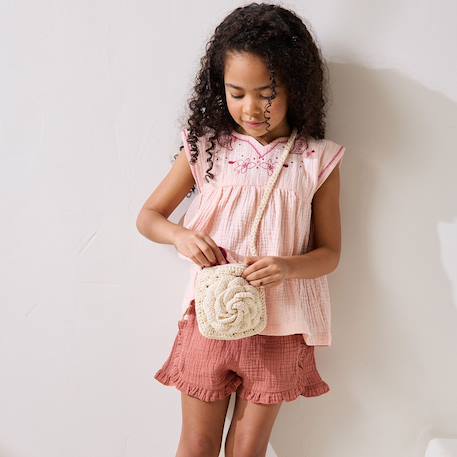 Blouse enfant en gaze de coton arizona Rose 6 - vertbaudet enfant 