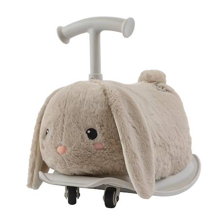 Porteur Animal À Bascule 2 En 1 En Peluche Chien Gris+Marron 1 - vertbaudet enfant 