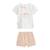 Ensemble bébé t-shirt et short en gaze de coton louison Rose 2 - vertbaudet enfant 
