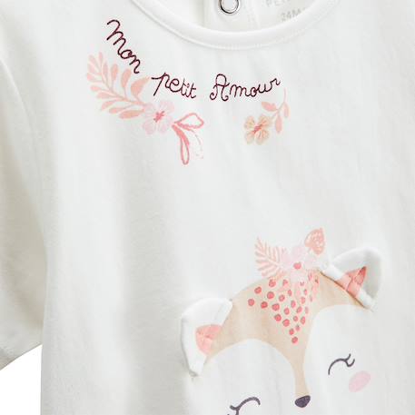 Ensemble bébé t-shirt et short en gaze de coton louison Rose 3 - vertbaudet enfant 