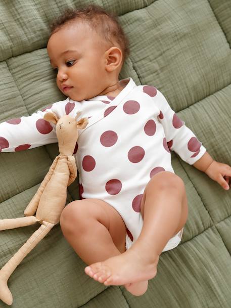 Lot de 5 bodies manches longues bébé ouverture naissance rose poudré 2 - vertbaudet enfant 