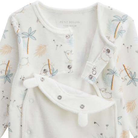 Lot de 2 pyjamas bébé en velours noisette Ecru 4 - vertbaudet enfant 