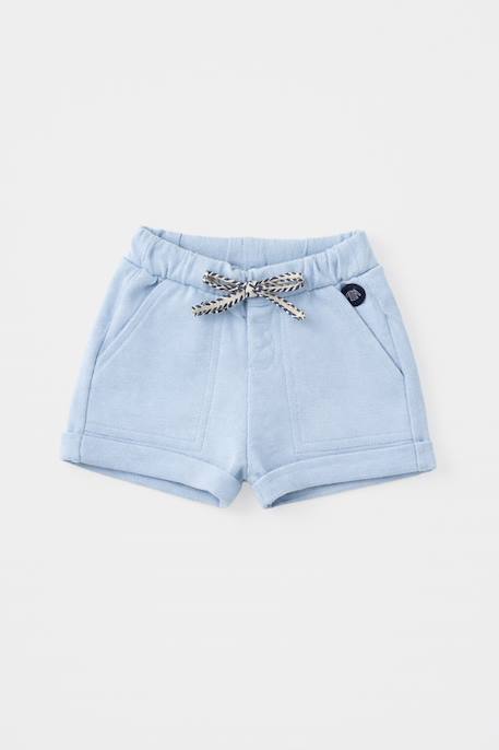 Bermuda en coton bébé Placid blue 1 - vertbaudet enfant 