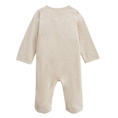 Lot de 2 pyjamas bébé en velours noisette Ecru 5 - vertbaudet enfant 