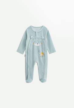 Bébé-Pyjama, surpyjama-Pyjama bébé en velours ouverture pont elio