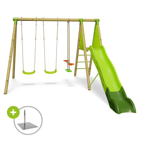 Portique balançoire en bois 2,30m yaki Bois 2 - vertbaudet enfant 