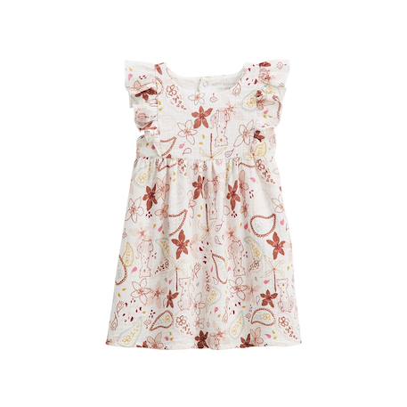 Robe enfant en gaze de coton arizona Ecru 2 - vertbaudet enfant 