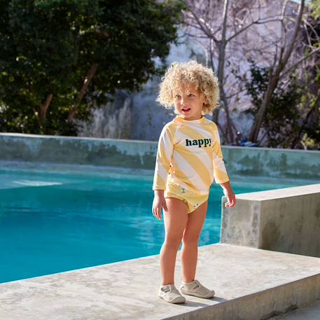 T-shirt anti-uv manches longues rayures (7-12 mois) Jaune 4 - vertbaudet enfant 