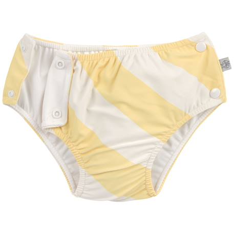 Maillot de bain anti-fuite rayures jaune (7-12 mois) Jaune pâle, blanc 3 - vertbaudet enfant 