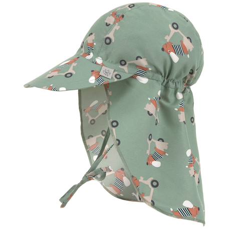 Casquette protège nuque anti-uv scooter et chien (1-3 ans) Vert 1 - vertbaudet enfant 