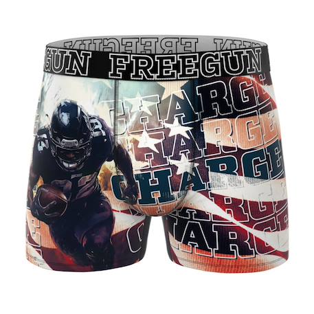 Lot de 3 boxers  this is america Rouge/blanc/vert 2 - vertbaudet enfant 