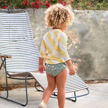 Maillot de bain anti-fuite rayures jaune (3-6 mois) Jaune pâle, blanc 5 - vertbaudet enfant 