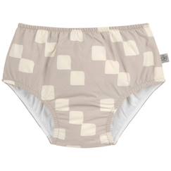 Maillot de bain couche motif damier stone et sel (13-18 mois)  - vertbaudet enfant