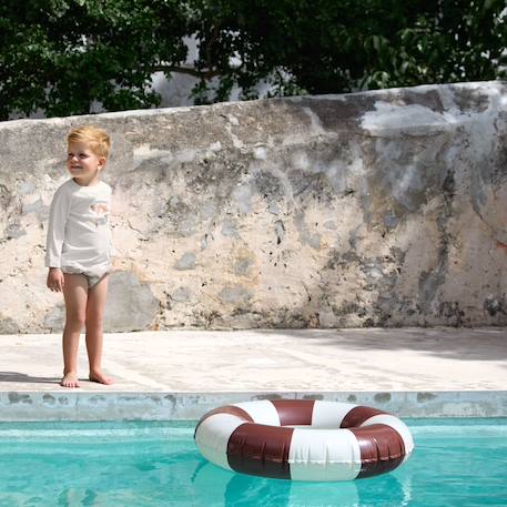 Maillot de bain couche motif damier stone et sel (7-12 mois) Beige 5 - vertbaudet enfant 