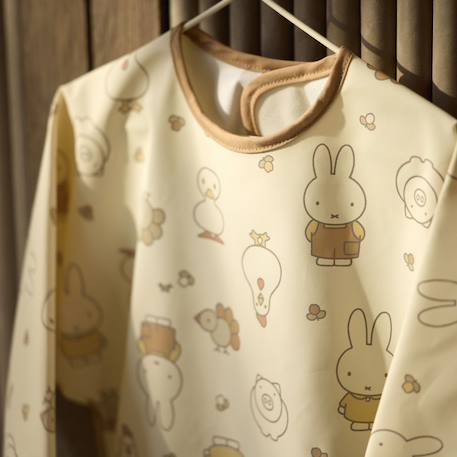 Bavoir à manches imperméable miffy family farm Ecru, marron, jaune 5 - vertbaudet enfant 