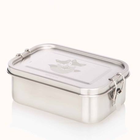3 boîtes à gouter inox kiddy 500 ml renards Argent 6 - vertbaudet enfant 