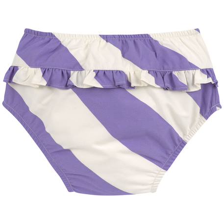 Maillot de bain couche rayures violet et sel marin (3-6 mois) Violet 2 - vertbaudet enfant 