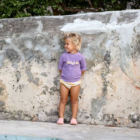 Maillot de bain anti-fuite rayures jaune (7-12 mois) Jaune pâle, blanc 4 - vertbaudet enfant 