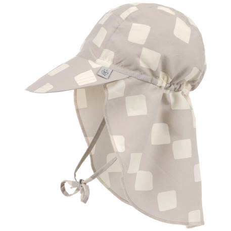 Fille-Casquette protège nuque anti-uv motif damier (1-3 ans)