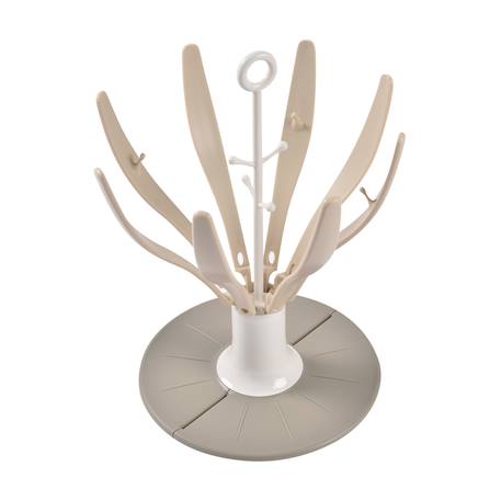 Egoutte biberons pliable compact et nomade capacité 8 biberons Gris+Rose+Terre argile 13 - vertbaudet enfant 