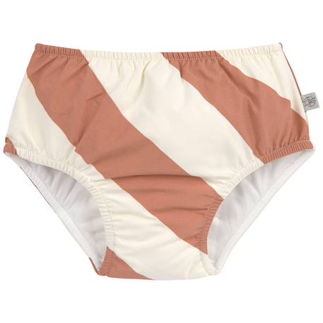 Maillot de bain couche rayures terre et sel marin (3-6 mois) Marron 1 - vertbaudet enfant 