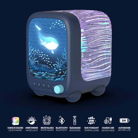 Wavy light abyss -lampe océanique relaxante Bleu 4 - vertbaudet enfant 