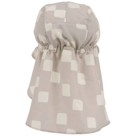 Casquette protège nuque anti-uv motif damier (3-6 mois) Beige 2 - vertbaudet enfant 