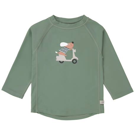 T-shirt anti-uv manches longues scooter et chien vert (7-12 mois)  - vertbaudet enfant