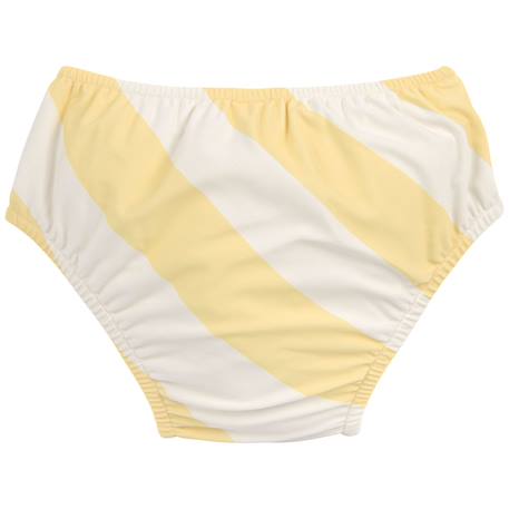 Maillot de bain anti-fuite rayures jaune (3-6 mois) Jaune pâle, blanc 2 - vertbaudet enfant 