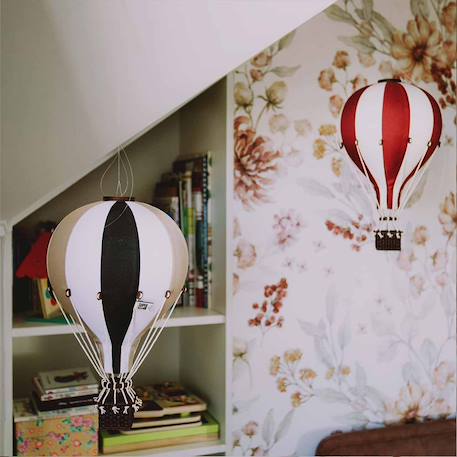 Montgolfière décorative - taille s Beige blanc+Beige et bleu+Bleu blanc+Eucalyptus+Rose / blanc 11 - vertbaudet enfant 