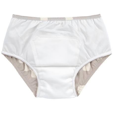 Maillot de bain couche motif damier stone et sel (3-6 mois) Beige 3 - vertbaudet enfant 