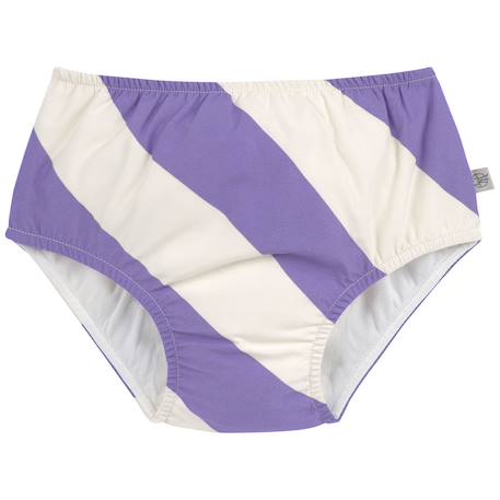 Maillot de bain couche rayures violet et sel marin (3-6 mois) Violet 1 - vertbaudet enfant 