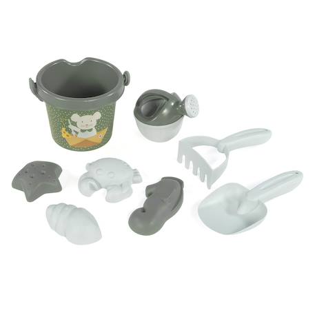 Set jouets de plage enfant 8 pièces paille de blé summer Vert - Poppy 3 - vertbaudet enfant 