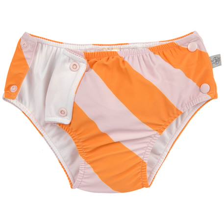 Maillot de bain anti-fuite rayures orange (3-6 mois) Rose pâle, orange 3 - vertbaudet enfant 