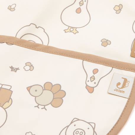 Bavoir à manches imperméable miffy family farm Ecru, marron, jaune 3 - vertbaudet enfant 