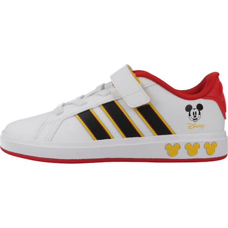 Basket garçon grand court mickey Blanc+Blanc white 8 - vertbaudet enfant 