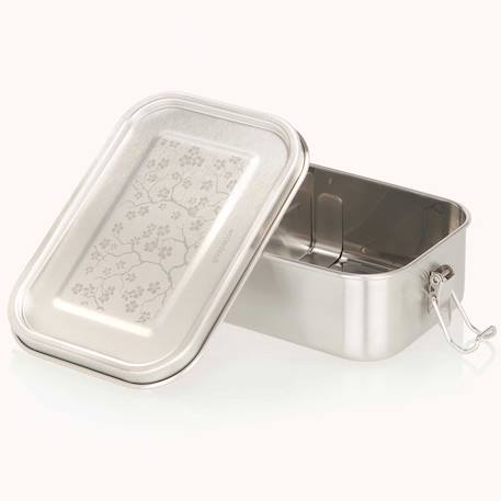 Lunch box inox yummy 800 ml cerisier Gris 1 - vertbaudet enfant 