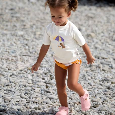 Maillot de bain anti-fuite rayures orange (3-6 mois) Rose pâle, orange 4 - vertbaudet enfant 