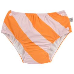 Maillot de bain anti-fuite rayures orange (3-6 mois)  - vertbaudet enfant