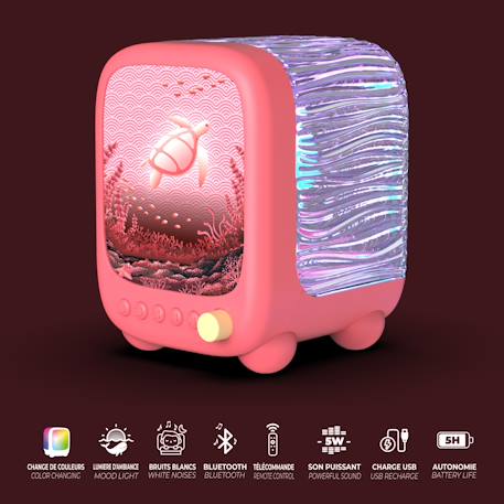 Wavy light coral -lampe océanique relaxante Rose 4 - vertbaudet enfant 