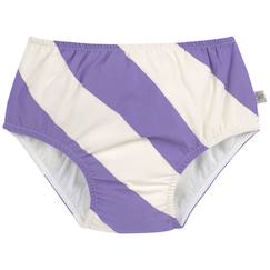 Maillot de bain couche rayures violet et sel marin (13-18 mois)  - vertbaudet enfant