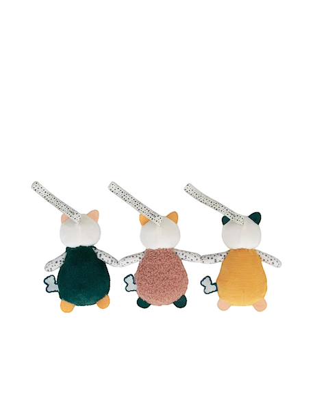 Lot de 3 doudous stimuli Jaune, vieux rose, crème 3 - vertbaudet enfant 