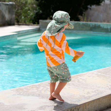 Casquette protège nuque anti-uv scooter et chien (3-6 mois) Vert 4 - vertbaudet enfant 