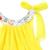 Robe cérémonie   à col fleuri liberty   alizee Blanc violet floral+Jaune multicolore+Rose jaune floral 7 - vertbaudet enfant 
