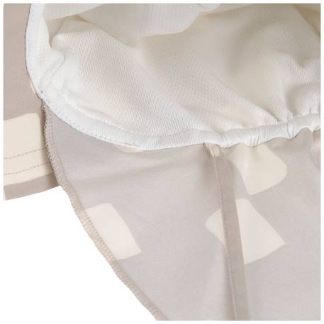 Casquette protège nuque anti-uv motif damier (3-6 mois) Beige 3 - vertbaudet enfant 