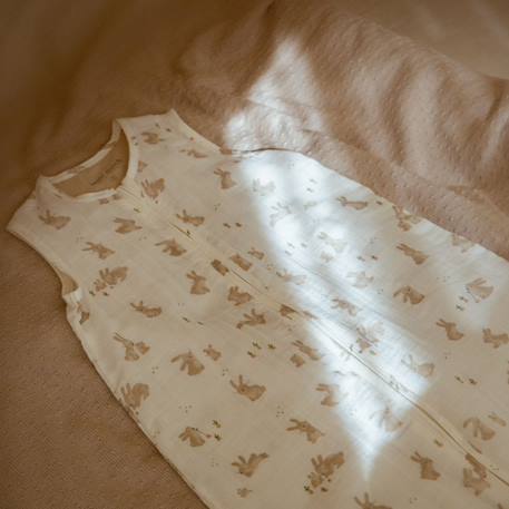 Gigoteuse été en gaze de coton baby bunny tog 0,5 (3-9 mois) Ecru, marron, orange 5 - vertbaudet enfant 