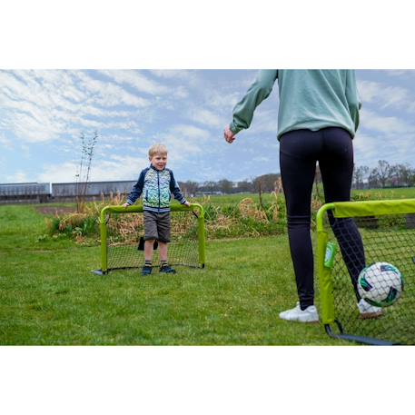 Buts de foot enfant jardin lot de 2 cages football extérieur Vert/noir 3 - vertbaudet enfant 