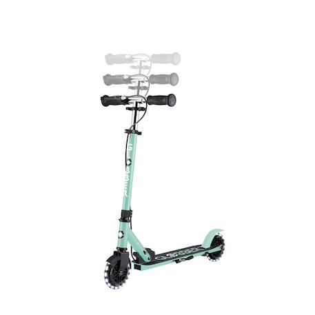 Trottinette 2 roues flow element junior lights, dès 4 ans Bleu canard+Néochrome+Vert menthe 14 - vertbaudet enfant 