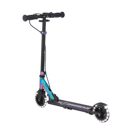 Trottinette 2 roues flow element junior lights, dès 4 ans Bleu canard+Néochrome+Vert menthe 9 - vertbaudet enfant 