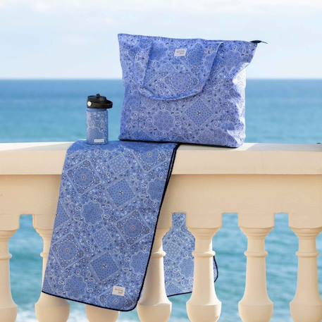 Serviette de plage microfibre upf 50+ summer Blanc+Bleu+Vert 9 - vertbaudet enfant 
